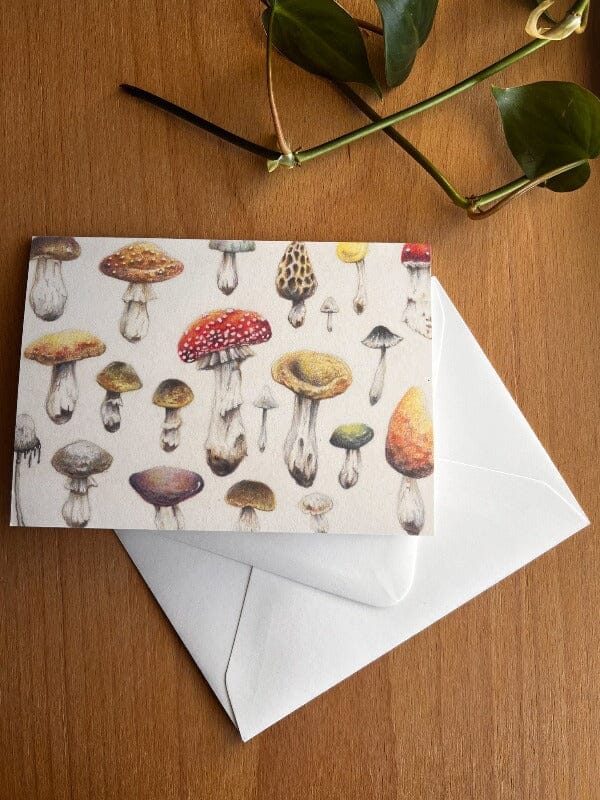 Mushrooms and Toadstools - Greeting Card Greeting Cards Native Fauna Art 